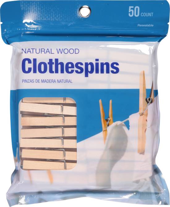 Jacent Natural Wood Clothespins (50 ct)