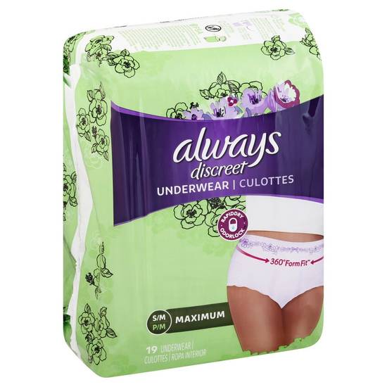 Always Discreet Underwear Culottes S/M