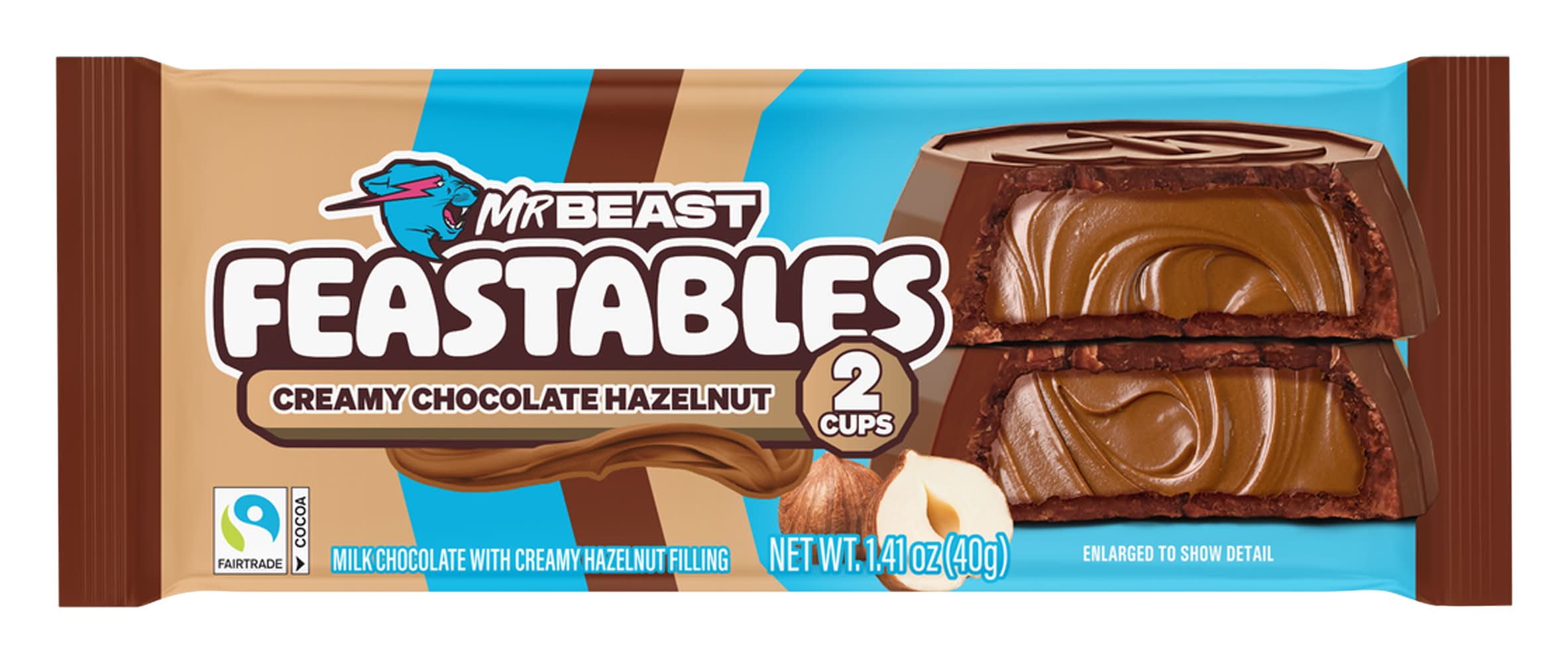 MrBeast Creamy Chocolate Hazelnut Feastables 1.41oz