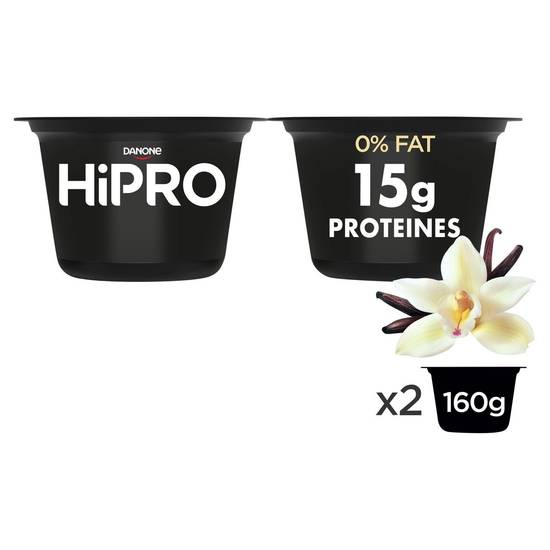 HiPRO Melkproducten 15g VanilleesmaakProteïnes 0% vet 2x160g