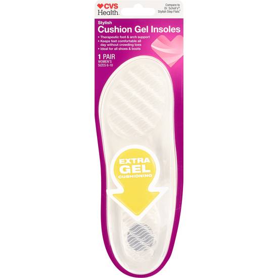 CVS Health Cushion Gel Insoles For Women, Sizes 6-10, 1 CT