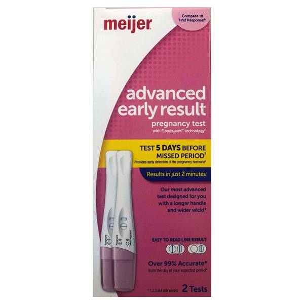 Meijer Advanced Early Results Pregnancy Test (2 ct)