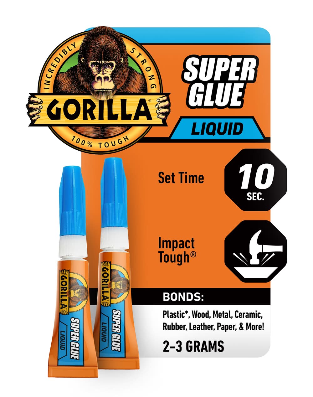 Gorilla 2 -Pack 3-gram Liquid Super Glue