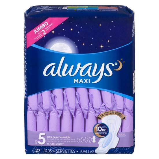 Always Maxi, Overnight Extra Heavy (27 ea)