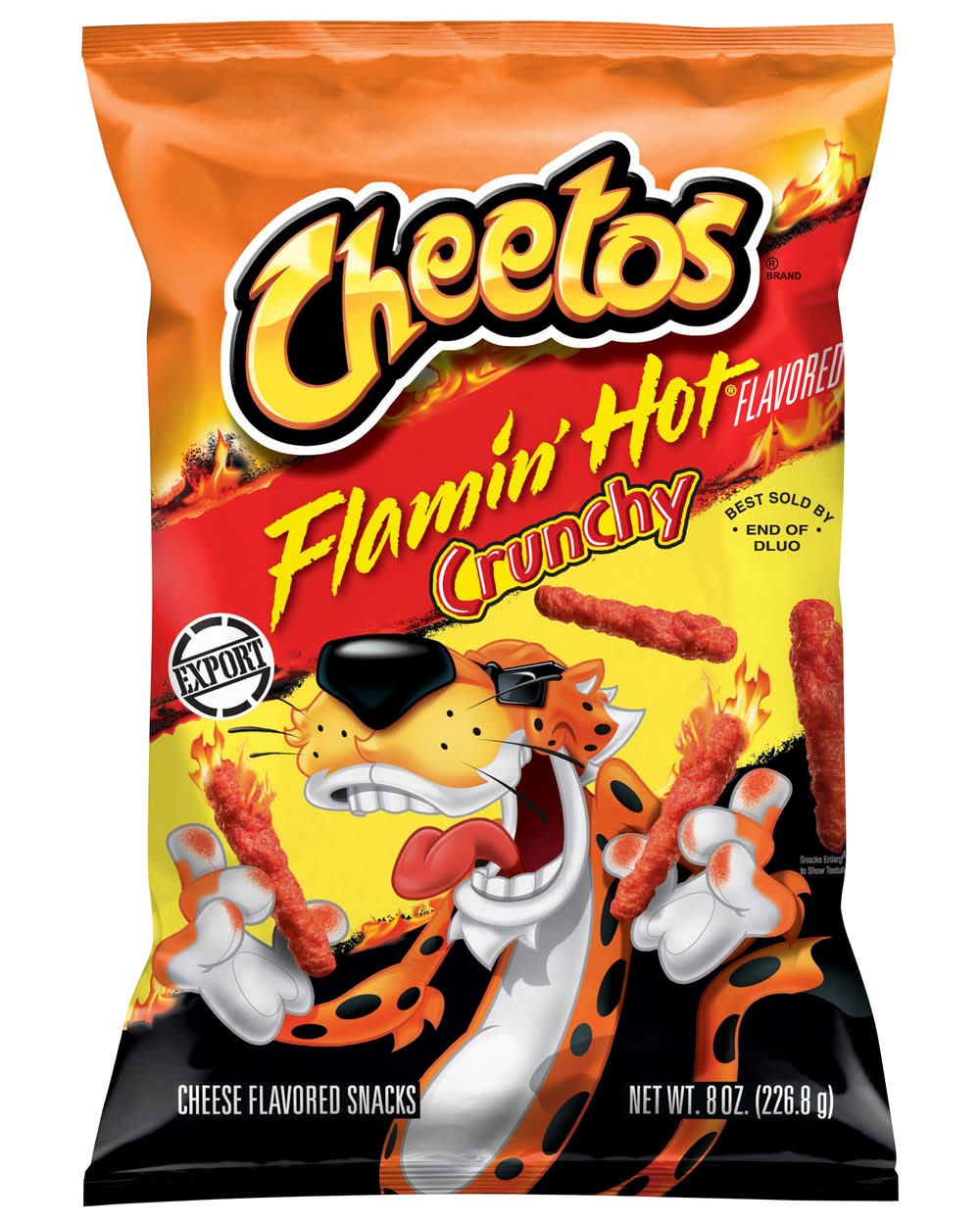 Cheetos Crunchy Flamin' Hot Snacks, Cheese (8 oz)