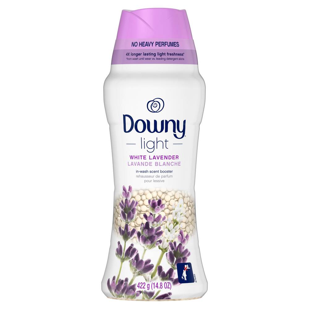 Downy Light Laundry Scent Booster Beads for Washer, White Lavender, 14.8 oz, with No Heavy Perfumes