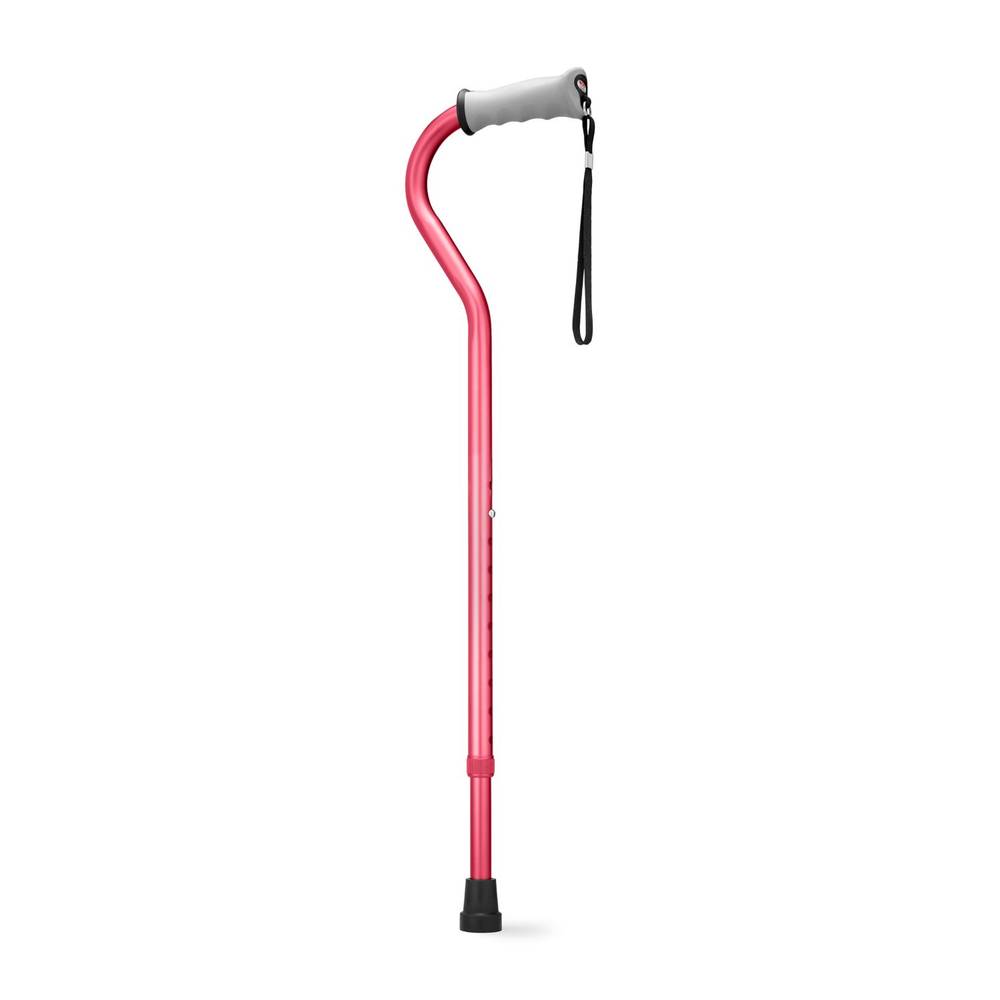 Cvs Health Gel Grip Offset Cane, Red