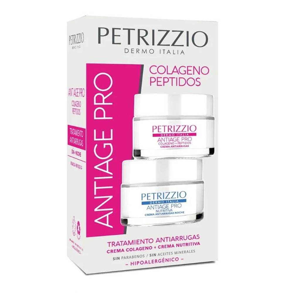 Petrizzio pack antiage pro colágeno + peptidos día y noche (caja 2 u)