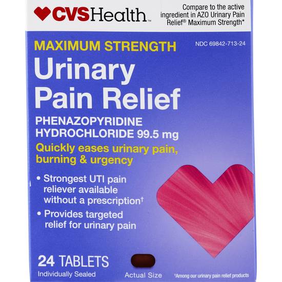 CVS Health Maximum Strength Urinary Pain Relief Tablets, 24 CT