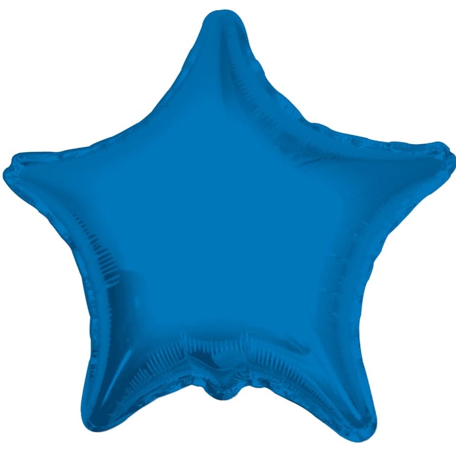 Inflated Family Dollar Star Shaped Foil Balloons, 19 in, Blue