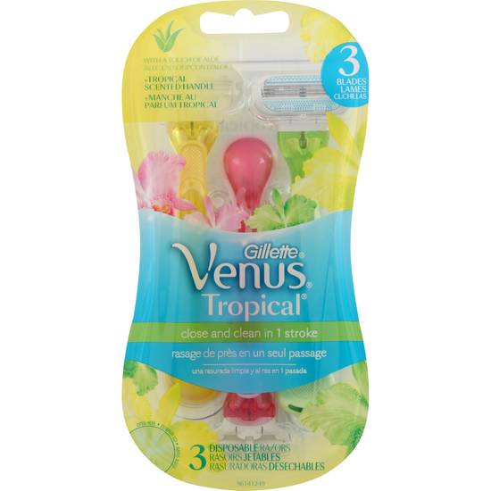 Gillette Venus Tropical Women's Disposable Razor (3 ct)
