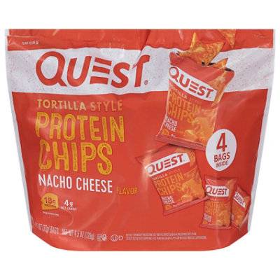 Quest Tortilla Style Nacho Cheese Flavor Protein Chips (4 ct)