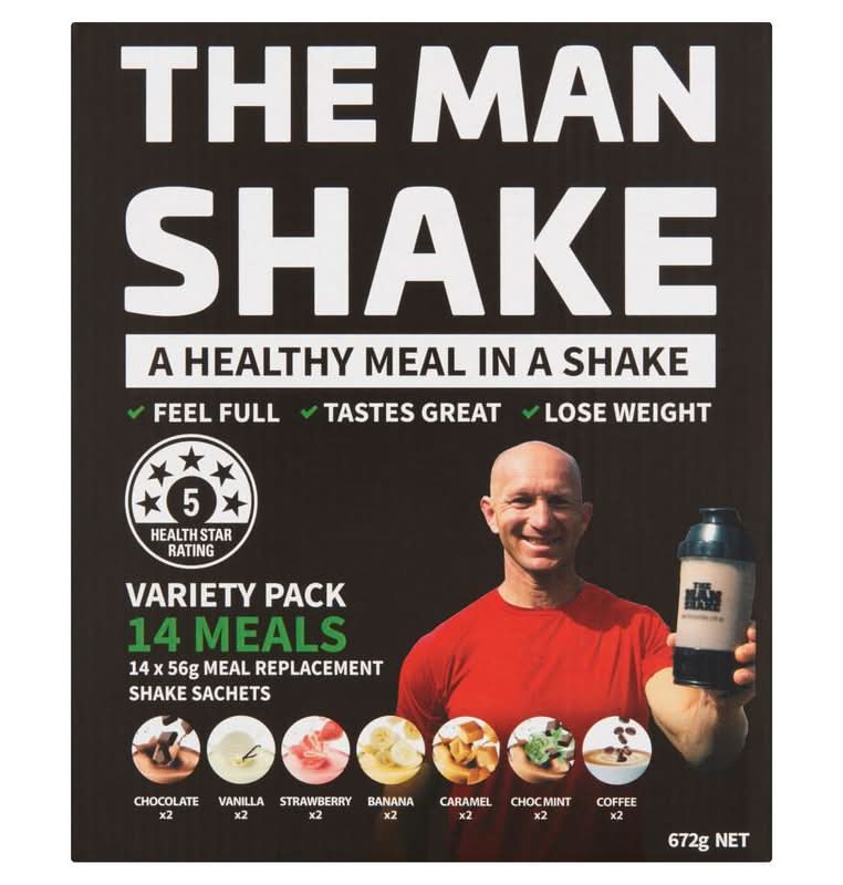 The Man Shake Variety Pack Sachets 14pk
