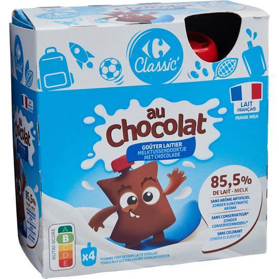 Carrefour Classic' - Desserts lacté (4 pièces) (chocolat)