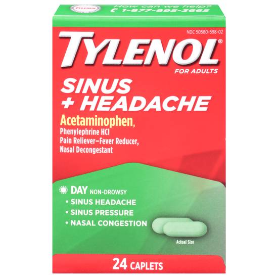 Tylenol Sinus + Headache Daytime Non-Drowsy Caplets (24 ct)