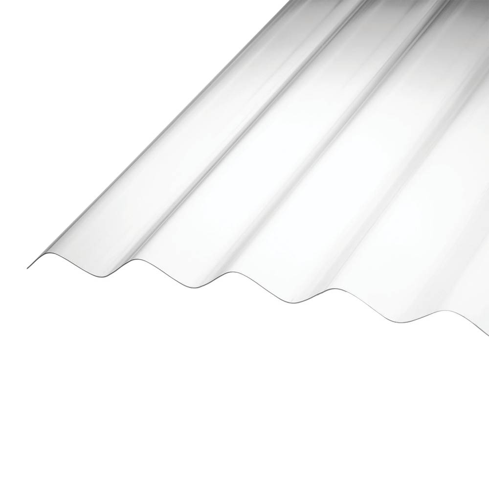 AmeriLux International PVC Lite 2.16-ft x 8-ft Corrugated Clear PVC Plastic Roof Panel | 2815001L