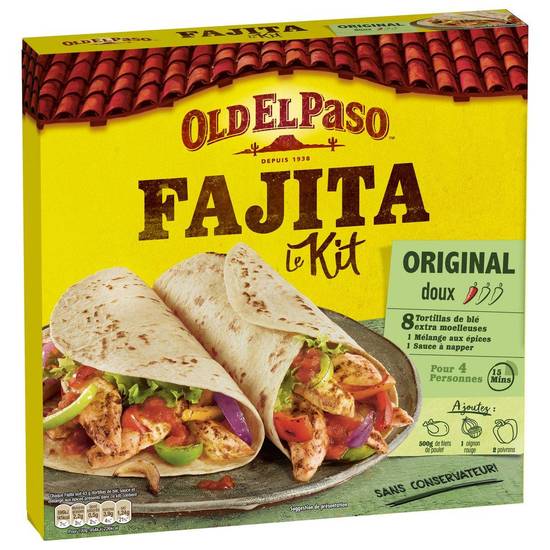 OLD EL PASO Kit pour fajitas - original doux 8 tortillas