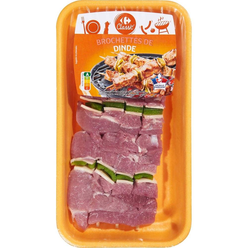 Carrefour Classic' - Brochettes de dinde (4 pièces)