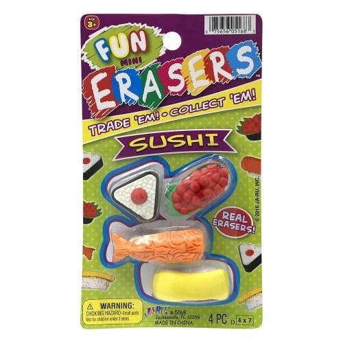 Fun Mini Erasers Sushi (4 ct)