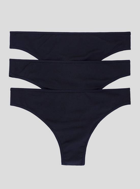 Women secret pack calzones thong microfibra color negro. talla