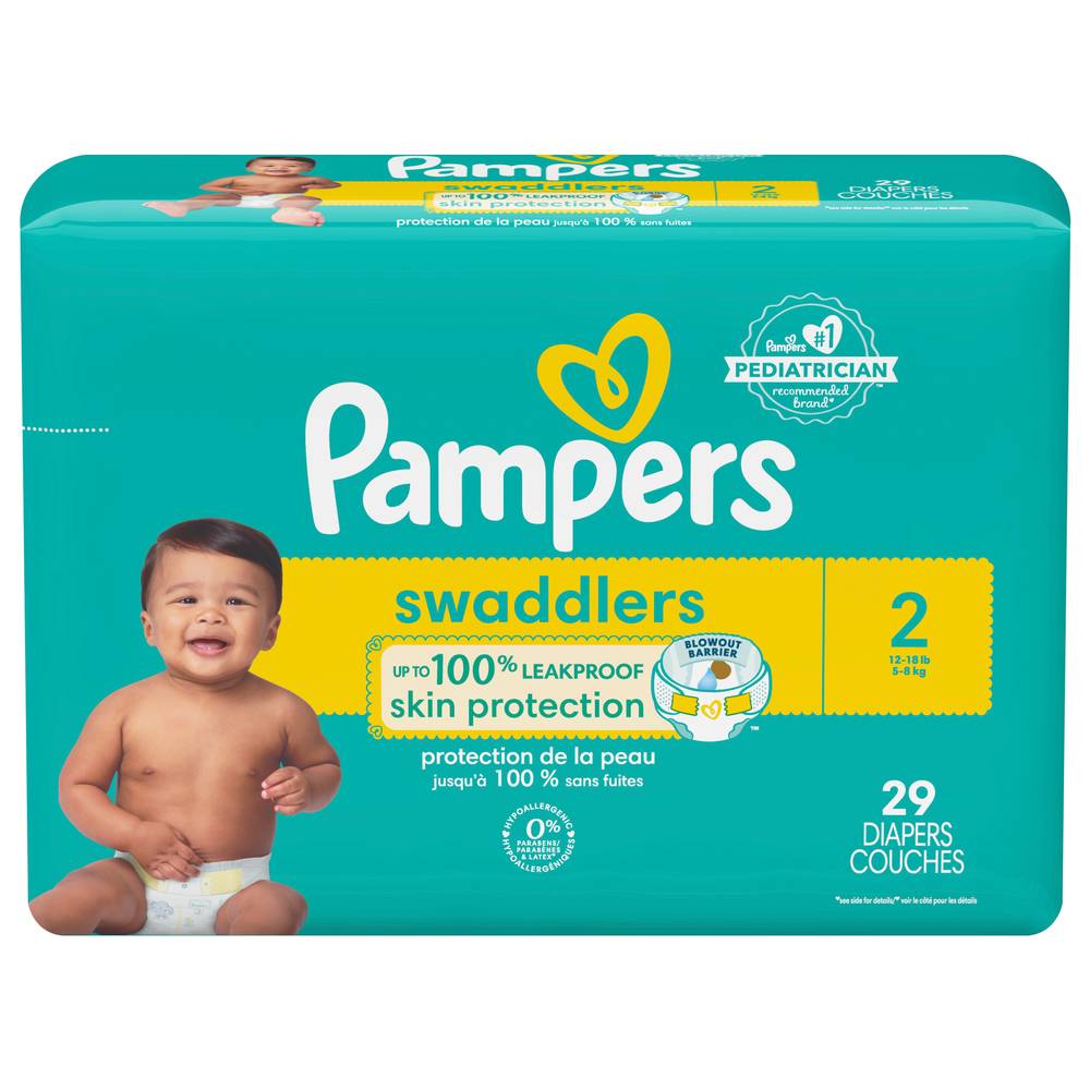 Pampers Swaddlers Jumbo pack Size 2 Diapers (29 ct)