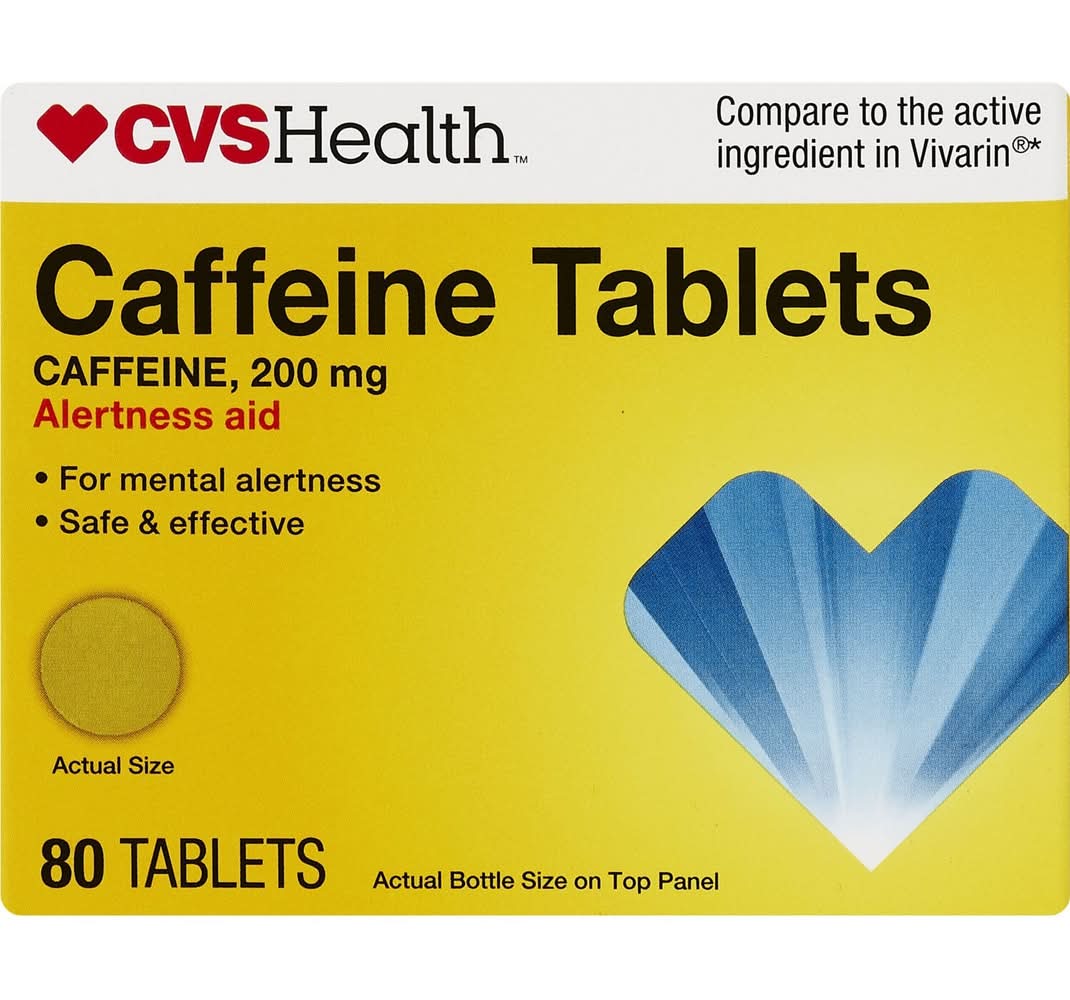 CVS Health Caffeine 200mg Alterness Aid Tablets