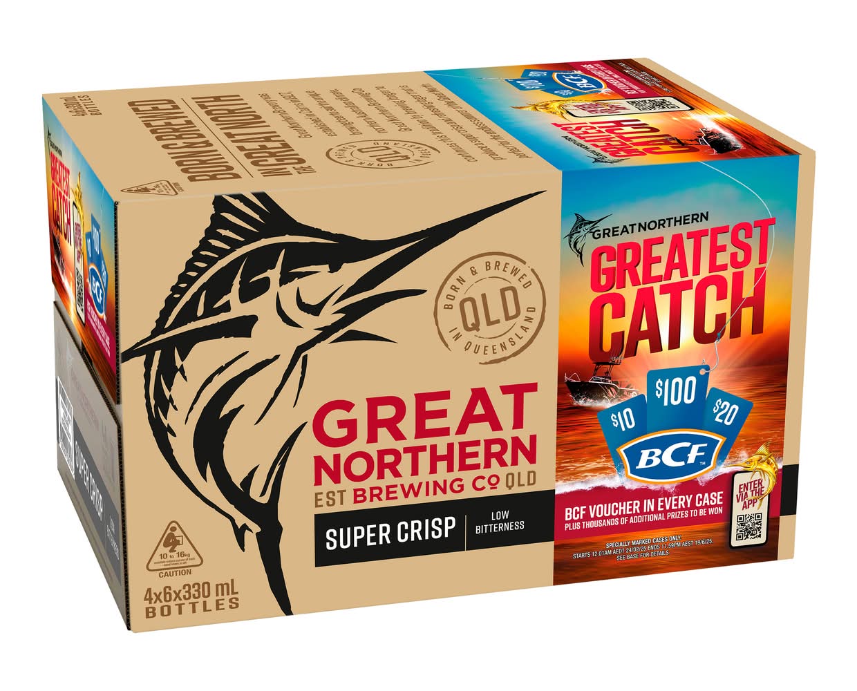 Great Northern Brewing Co. Low Bitterness Super Crisp Lager Beer (24 x 330mL)