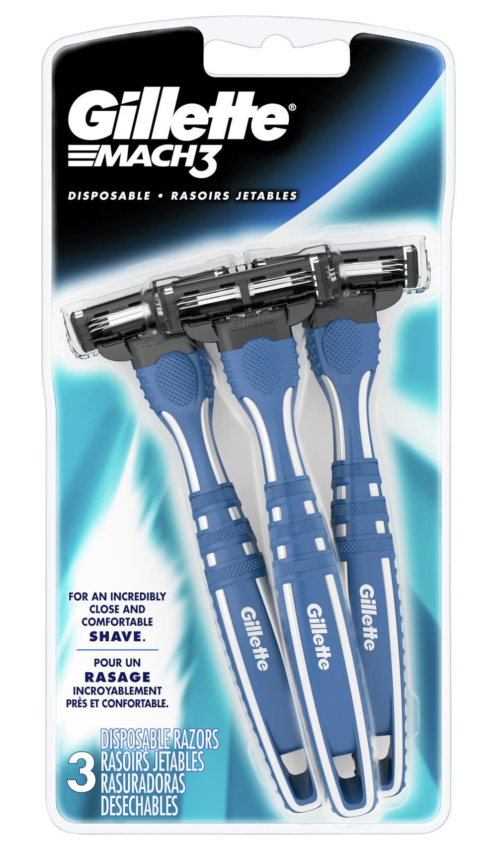Gillette Mach3 Disposable Razors (3.2 oz, 3 ct)