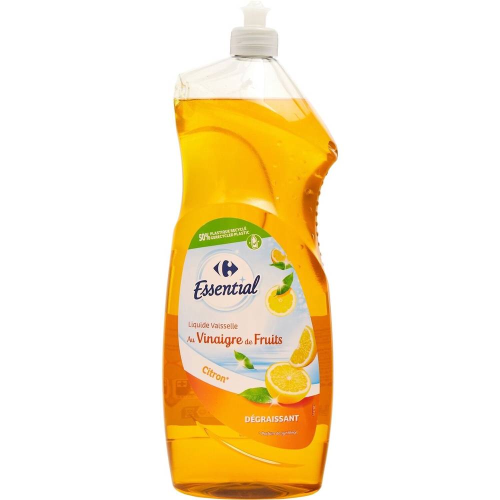 Liquide vaisselle citron CARREFOUR ESSENTIAL - le flacon d'1,5L
