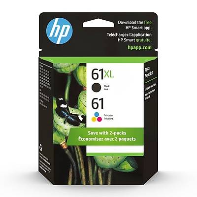 Hp 61xl/61 High-Yield Ink Cartridges (black-tri color)