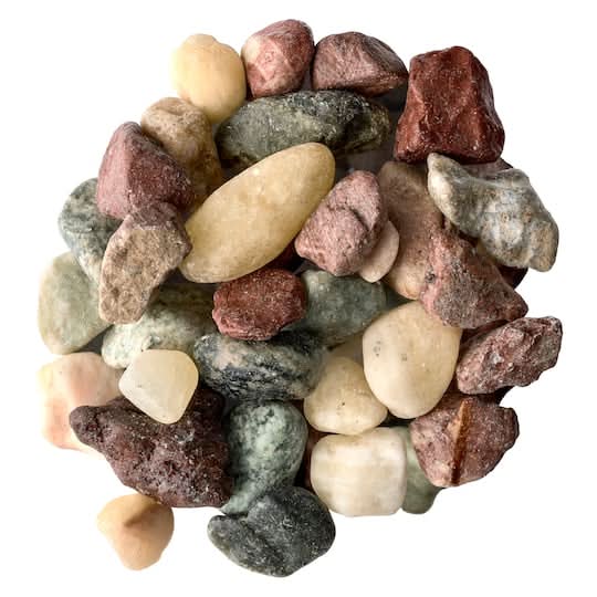 Ashland Mixed Marble River Rocks, Multicolor