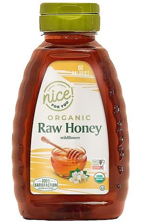 Nice! Organic Raw Honey, Wildflower (16 oz)