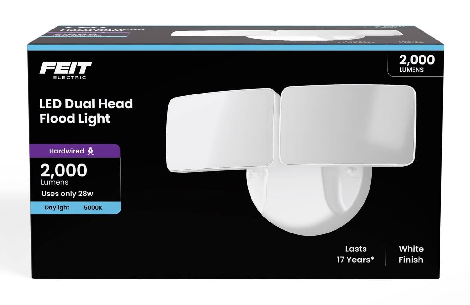 Feit Led Switch Hardwired Led White Security Floodlight