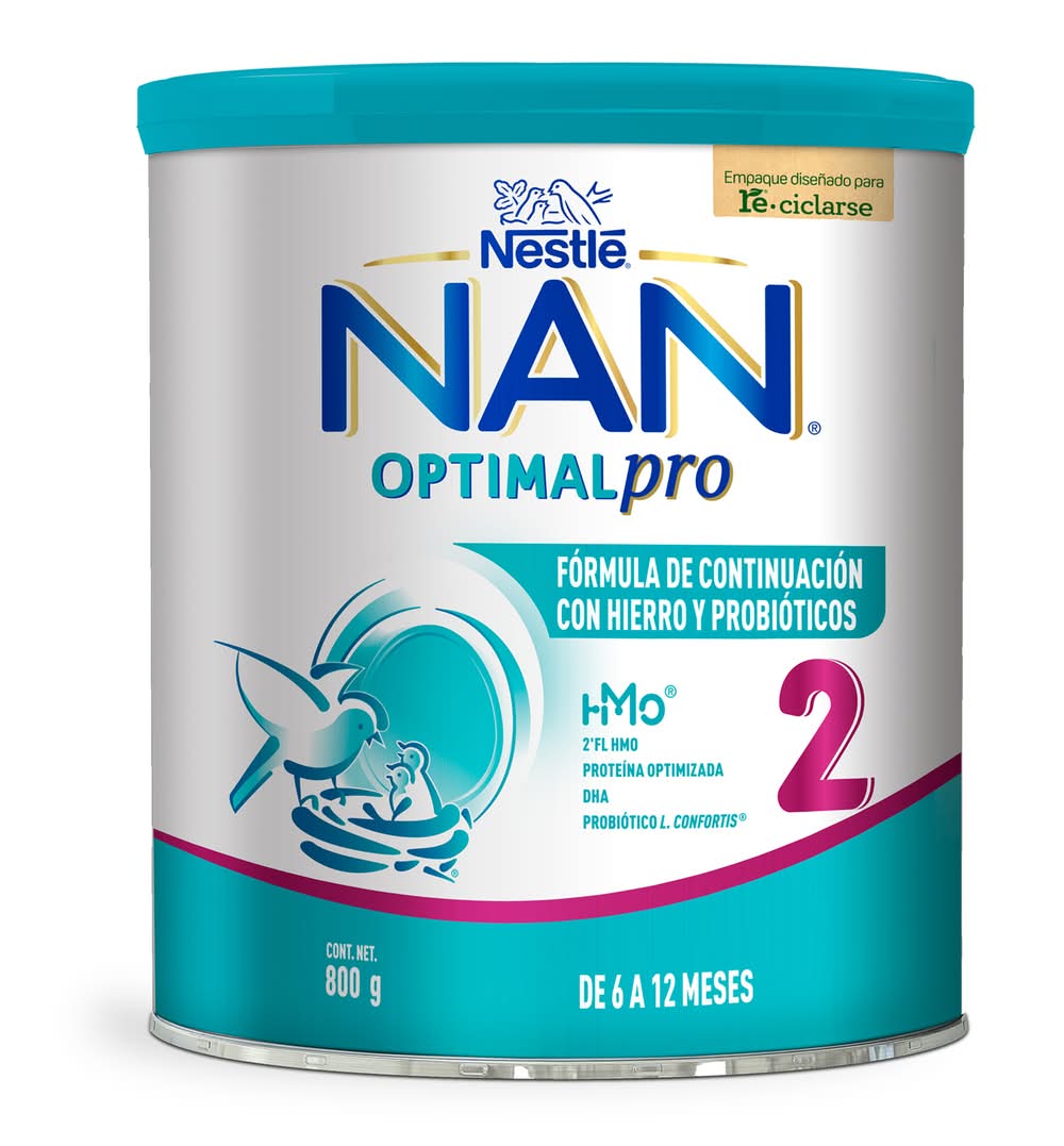 NAN · Fórmula láctea optipro, Etapa 2 (800 g)