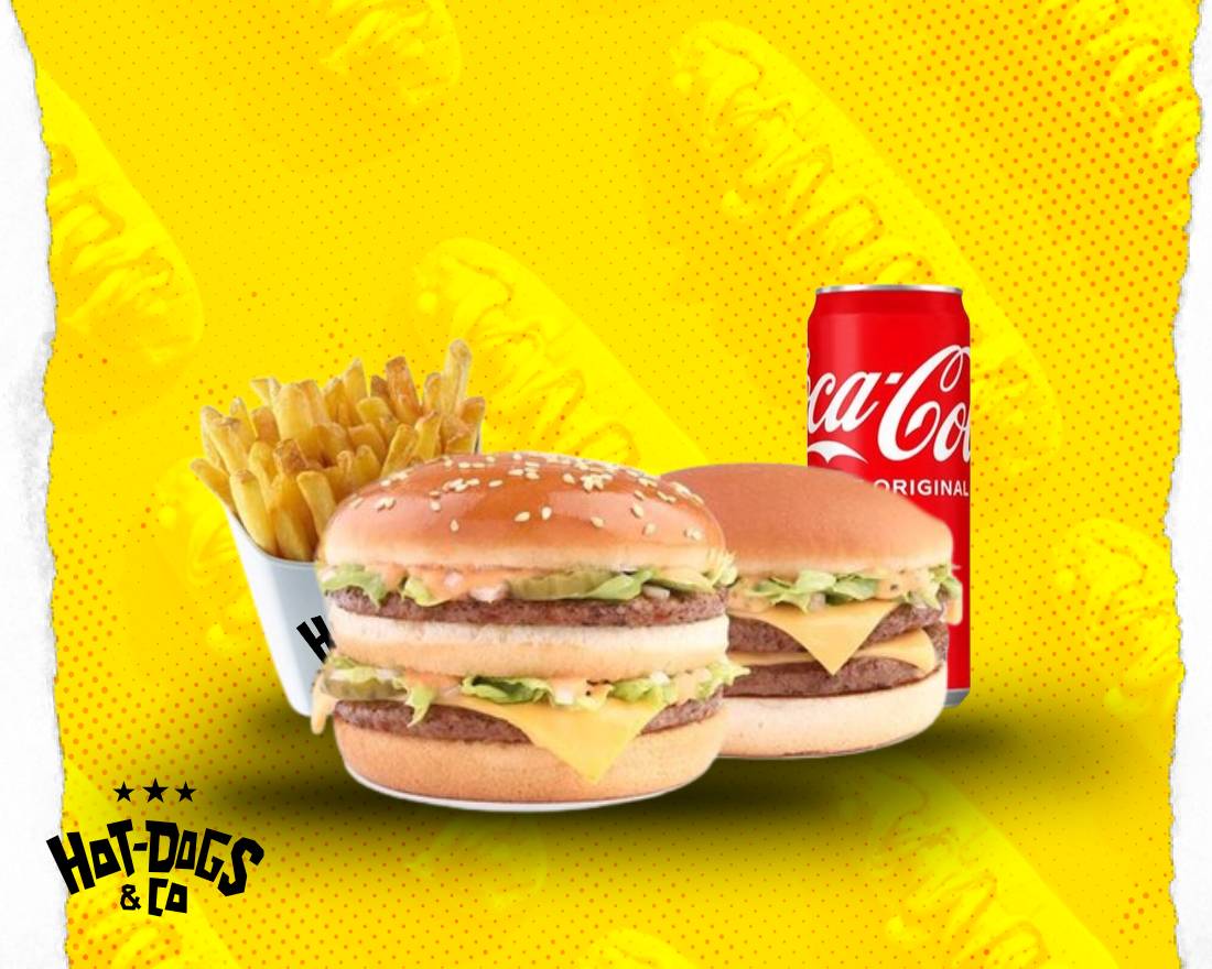 MENU BIGGY G'YANT N'CO DOUBLÉ (Biggy + Giant)
