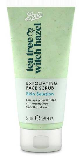 Boots Tea Tree & Witch Hazel Exfoliating Face Scrub 50ml