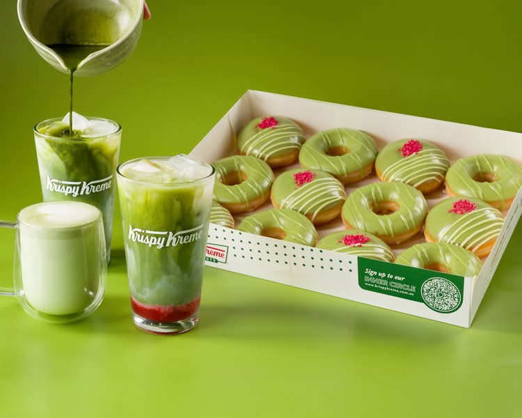 Krispy Kreme Partners with Perfect Ted for Limited-Edition 'Grab Your Greens' Matcha Range