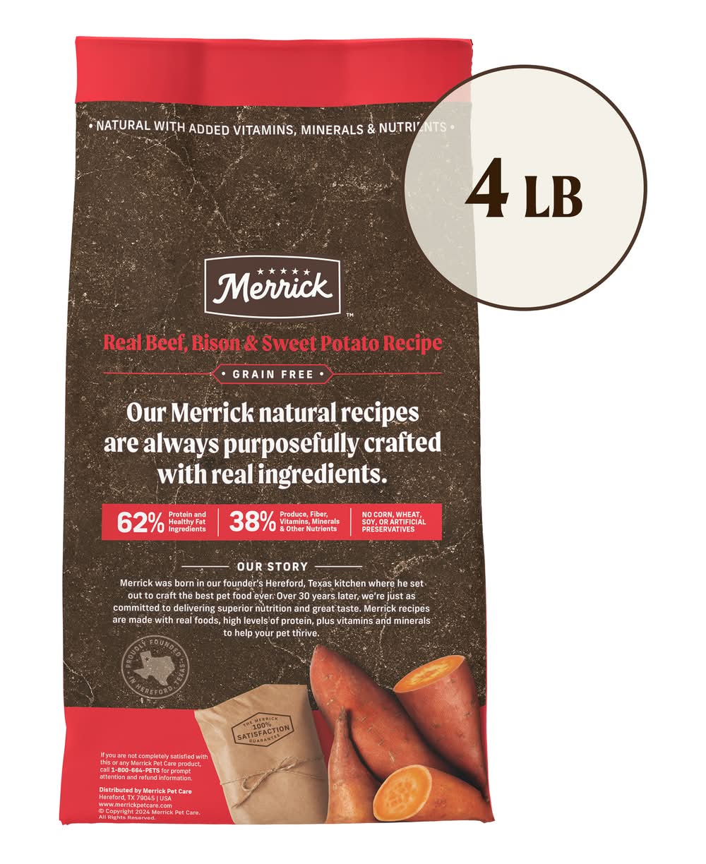 Merrick Premium Grain Free Dry Adult Dog Food, Wholesome and Natural ...