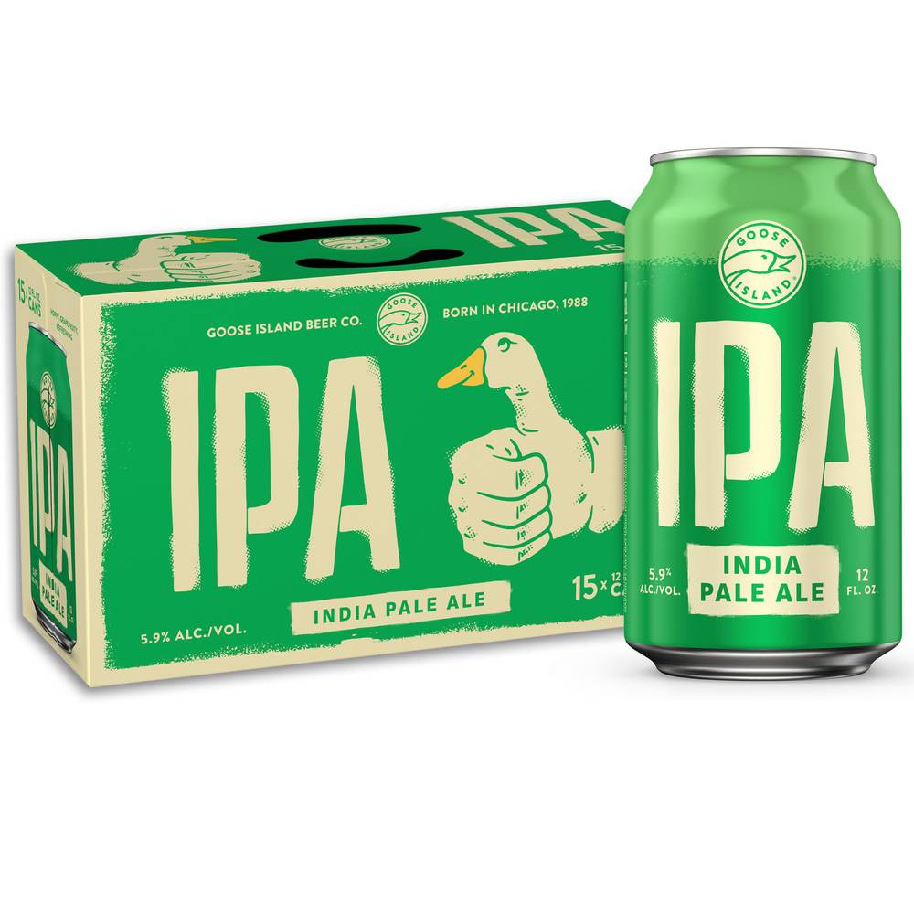 Goose Island Ipa Indan Pale Ale Beer (15 pack, 12 fl oz)