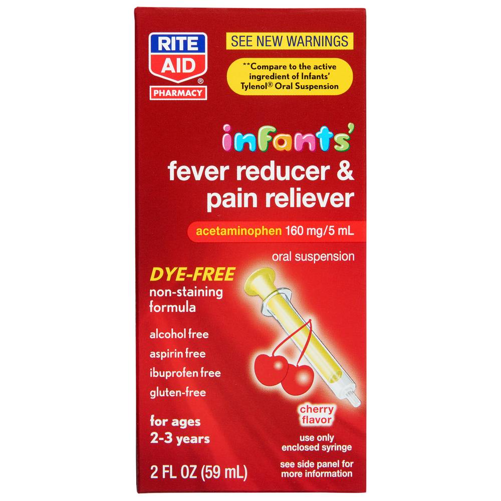 Rite Aid Infants' Fever Reducer & Pain Reliever Oral Suspension Cherry (2 oz)