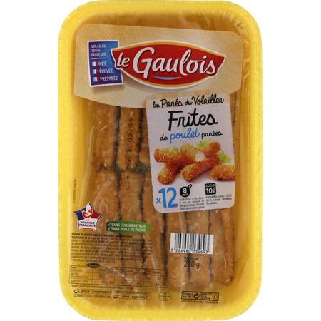 Frites de poulet panées LE GAULOIS - la barquette de 12 - 200 g