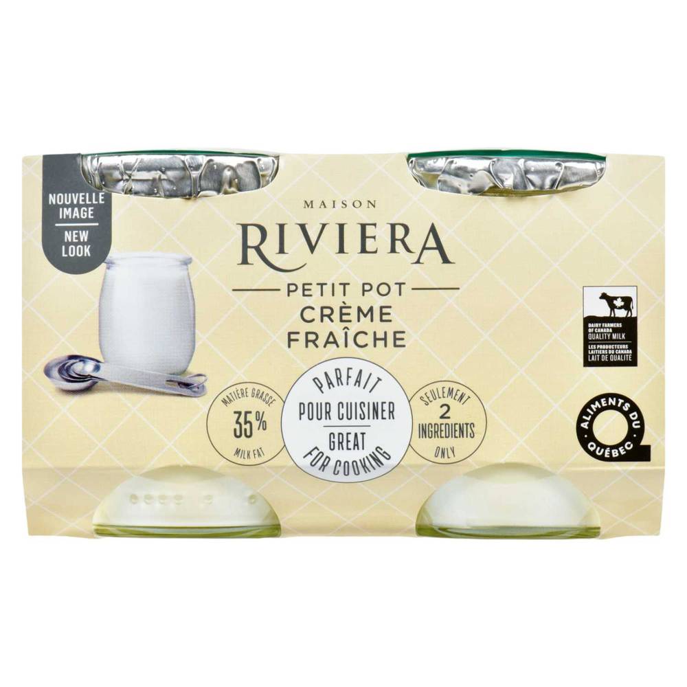 Maison Riviera Petit Pot 35% M.F. Crème Fraîche (2 x 120 ml)