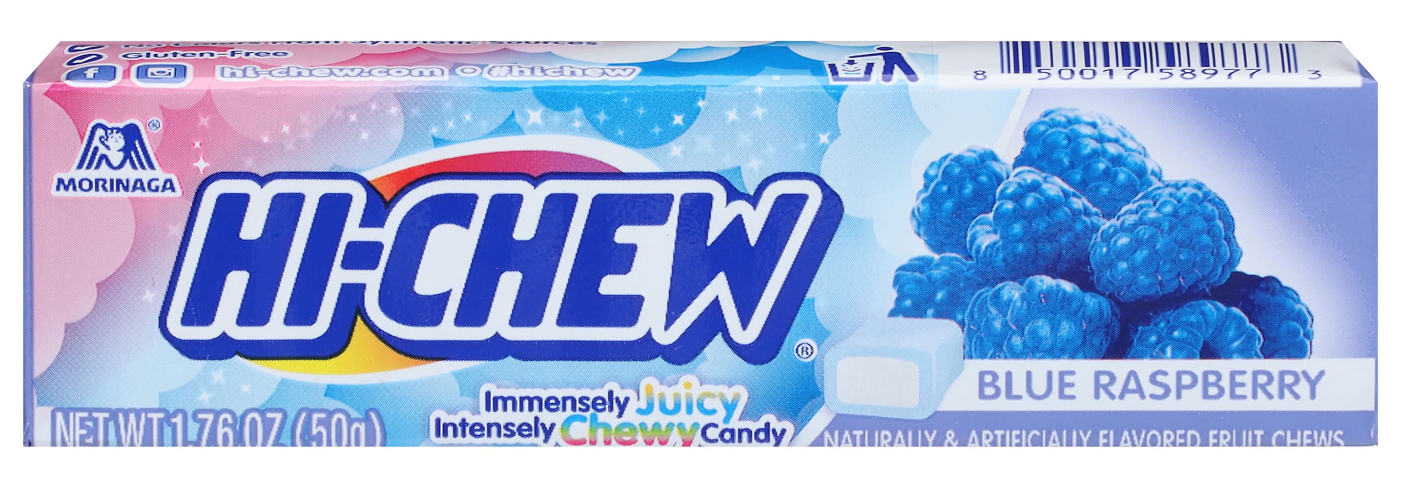 Hi-Chew Fruit Chews Candy, Blue Raspberry (1.76 oz)