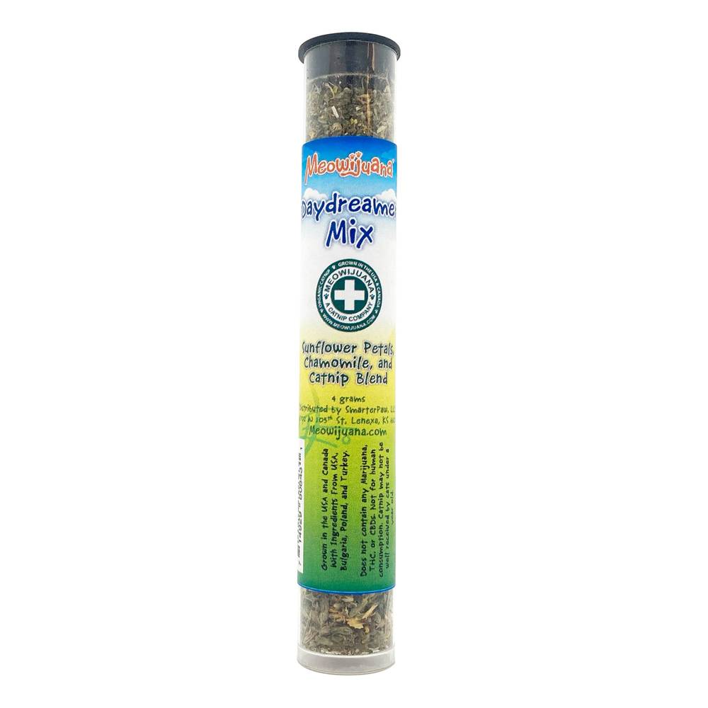 Meowijuana Daydreamer Mix Sunflower Petal-Chamomile and Catnip Blend Sampler Tube