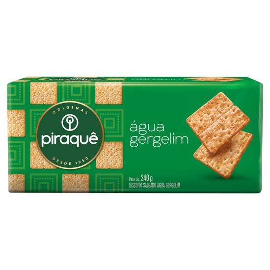 Piraquê biscoito salgado água gergelim (240 g)