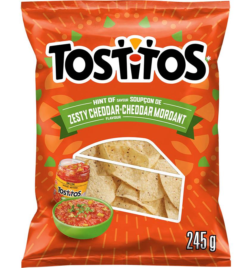 Tostitos Hint Of Zesty Tortilla Chips, Cheddar (245 g)