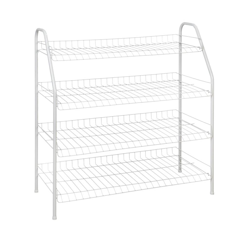 ClosetMaid 28-in H 4 Tier 12 Pair White Metal Shoe Rack | 8131