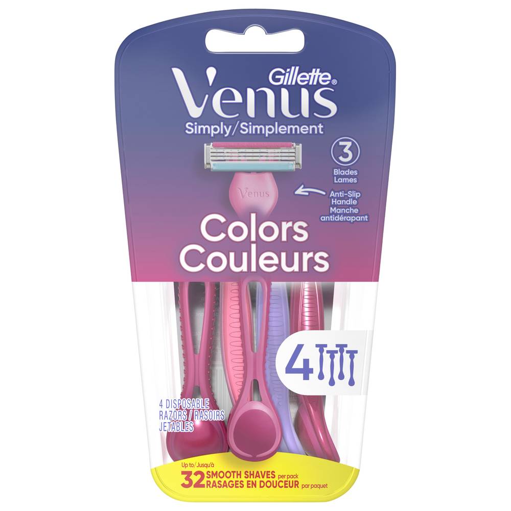 Gillette Venus Simply Blade Disposable Razors (2.35 oz, 4 ct)