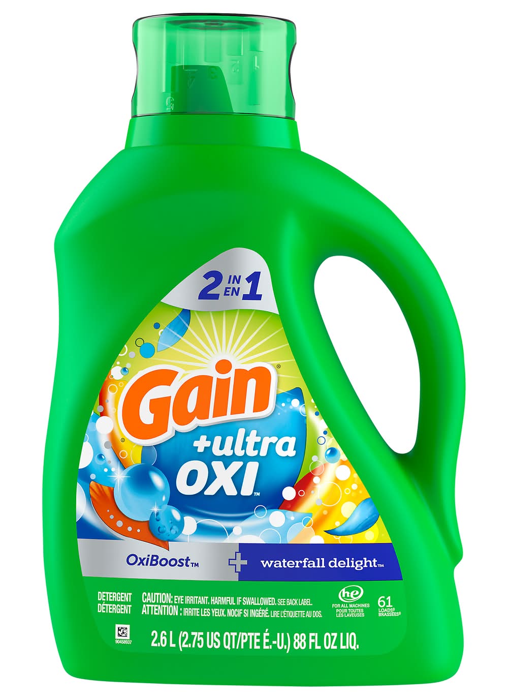 Gain Ultra Oxi Liquid 2-in-1 Laundry Detergent (88 fl oz)
