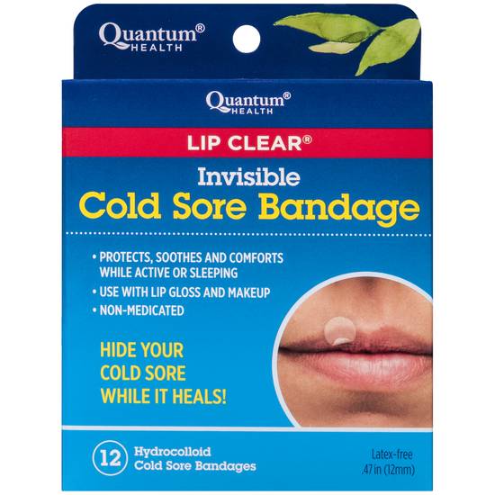 Lip Clear Cold Sore Bandage - 12 ct